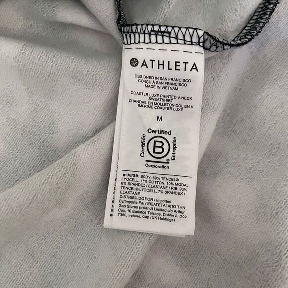 Athleta Coaster V Neck Pullover Sweatshirt Willow Elfin Purple Size Medium - Picture 5 of 5